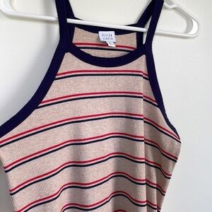 Peyton Jensen striped red, blue and brown tank